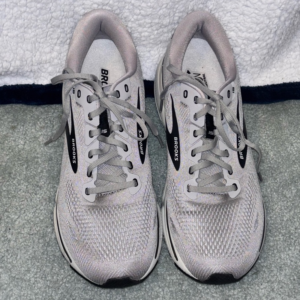 Brooks Ghost 15 Mens 13 D Shoes Gray Running Walking Gym Sneaker Cushion - Picture 3 of 12